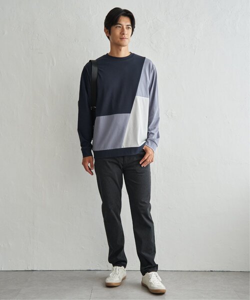 ikka（イッカ）の「【吸水速乾】ブロックスドライトレーナーロンT【MonoMax × 小泉孝太郎】【親子コーデ】（Tシャツ/カットソー・メンズ・ブラック/ネイビー/ホワイト/ワイン・M/XL/L/S）」の18枚目の写真