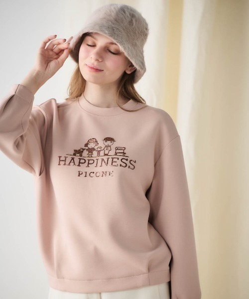 STUDIO PICONE(スタジオピッコーネ)の「UV冷感スパンコールプルオーバー(その他トップス・レディース・ピンク/ベージュ/ライトグレー・LL/M/L)」の12枚目の写真