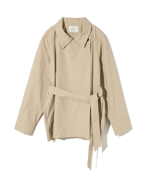 MIDIUMISOLID(ミディウミソリッド)の「MIDIUMISOLID for Ladies ラップトレンチシャツ(シャツ/ブラウス・レディース・ネイビー/ベージュ・FREE)」の11枚目の写真