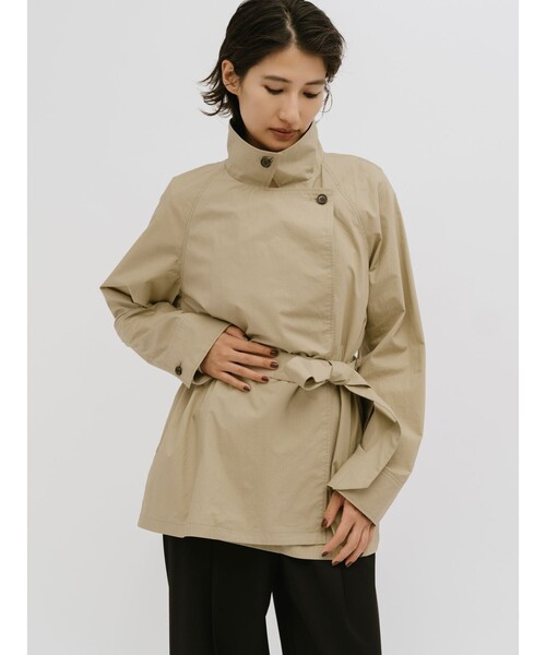 MIDIUMISOLID(ミディウミソリッド)の「MIDIUMISOLID for Ladies ラップトレンチシャツ(シャツ/ブラウス・レディース・ネイビー/ベージュ・FREE)」の22枚目の写真
