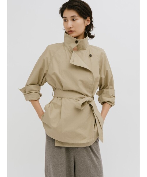 MIDIUMISOLID(ミディウミソリッド)の「MIDIUMISOLID for Ladies ラップトレンチシャツ(シャツ/ブラウス・レディース・ネイビー/ベージュ・FREE)」の19枚目の写真