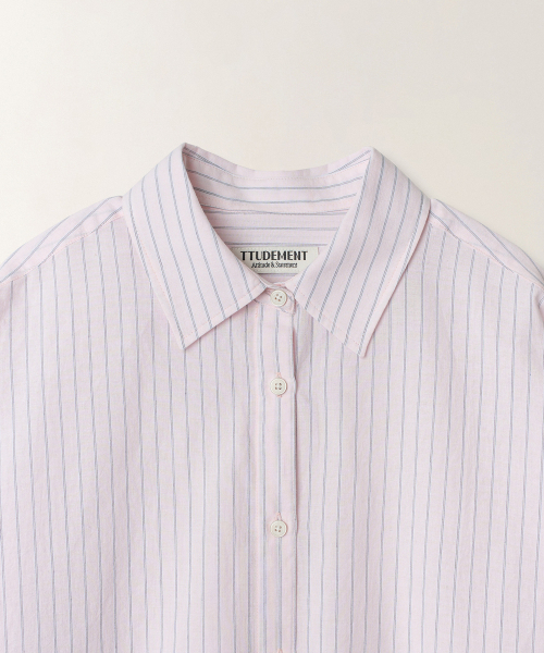 TTUDEMENT（トュードメント）の「STRIPED SUMMER OVERSHIRT_PINK（シャツ/ブラウス・レディース・その他・FREE）」の5枚目の写真