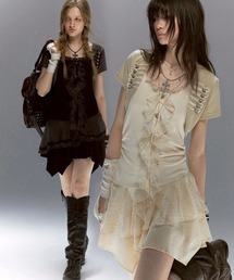 【Cest Nous】Napoleon dress / 【セヌー】ナポレオンレースフリルワンピース