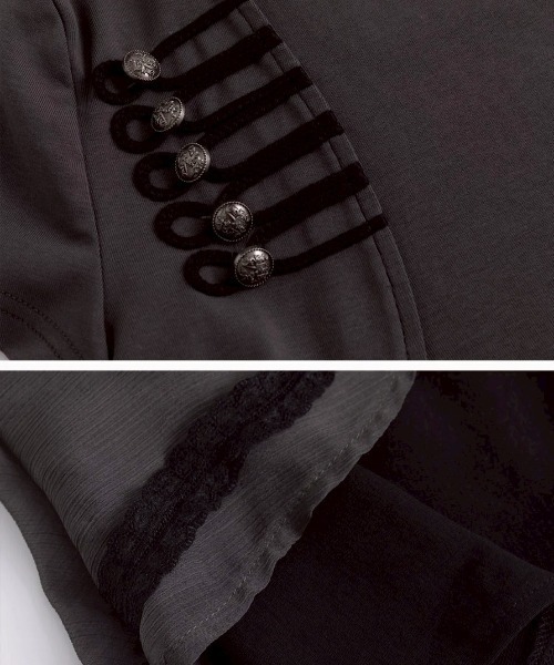 Cest Nous(セヌー)の「【Cest Nous】Napoleon dress / 【セヌー】ナポレオンレースフリルワンピース(ワンピース・レディース・ベージュ/ブラック・S/M)」の13枚目の写真