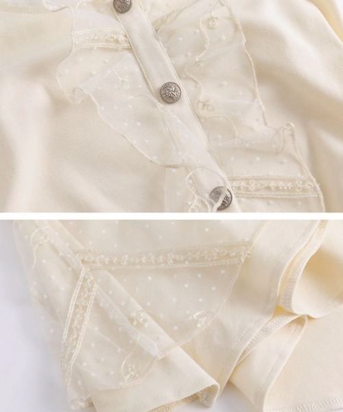 Cest Nous(セヌー)の「【Cest Nous】Napoleon dress / 【セヌー】ナポレオンレースフリルワンピース(ワンピース・レディース・ベージュ/ブラック・S/M)」の21枚目の写真