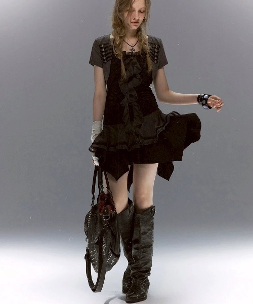 Cest Nous(セヌー)の「【Cest Nous】Napoleon dress / 【セヌー】ナポレオンレースフリルワンピース(ワンピース・レディース・ベージュ/ブラック・S/M)」の9枚目の写真
