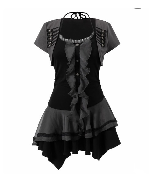 Cest Nous(セヌー)の「【Cest Nous】Napoleon dress / 【セヌー】ナポレオンレースフリルワンピース(ワンピース・レディース・ベージュ/ブラック・S/M)」の11枚目の写真