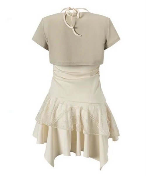 Cest Nous(セヌー)の「【Cest Nous】Napoleon dress / 【セヌー】ナポレオンレースフリルワンピース(ワンピース・レディース・ベージュ/ブラック・S/M)」の20枚目の写真