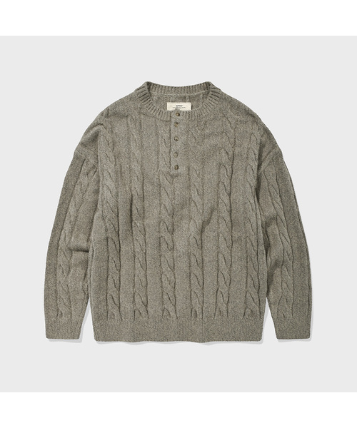 KANEITEI(カネイテイ)の「WASHABLE WARM TOUCH HENLEY KNIT (BEIGE)(ニット/セーター・レディース・ベージュ・MEDIUM/LARGE/X-LARGE)」の1枚目の写真