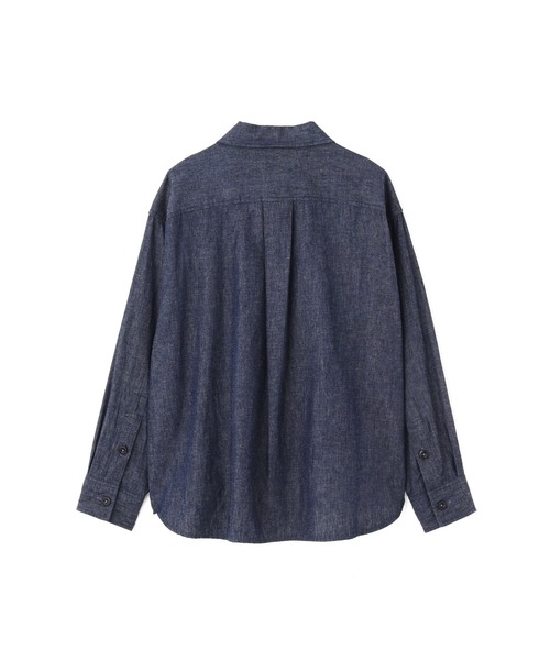 MHL.(エムエイチエル)の「COTTON LINEN DENIM(シャツ/ブラウス・レディース・インディゴブルー・2/1)」の5枚目の写真