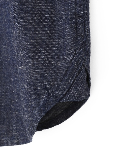 MHL.(エムエイチエル)の「COTTON LINEN DENIM(シャツ/ブラウス・レディース・インディゴブルー・2/1)」の6枚目の写真