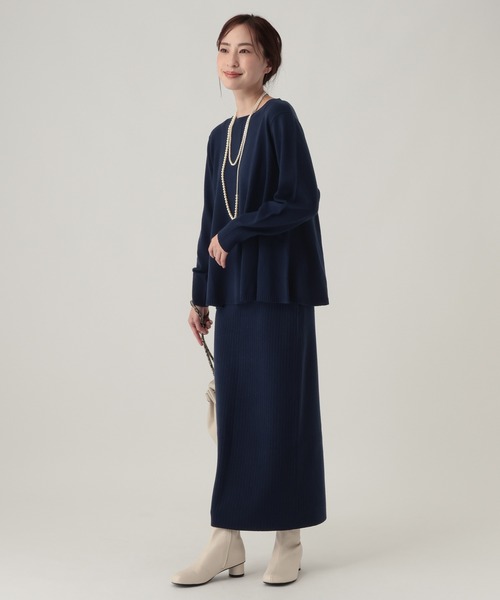 Elura(エルーラ)の「毛玉しらずナロースカート<WEB限定カラーあり>/864811(スカート・レディース・ホワイト/バーガンディー/グレイッシュベージュ/ネイビー・MEDIUM/LARGE)」の15枚目の写真