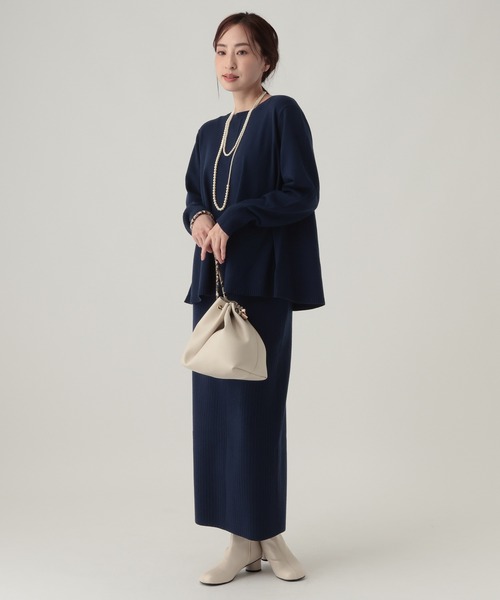 Elura(エルーラ)の「毛玉しらずナロースカート<WEB限定カラーあり>/864811(スカート・レディース・ホワイト/バーガンディー/グレイッシュベージュ/ネイビー・MEDIUM/LARGE)」の16枚目の写真