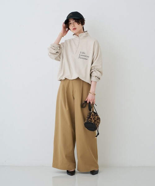 REMI RELIEF（レミレリーフ）の「【2026AW新作 / REMI RELIEF / レミレリーフ】別注裏毛ハーフZIPスウェット / 日本製（スウェット・レディース・アイボリー/サックスブルー/ブラック・フリー）」の22枚目の写真