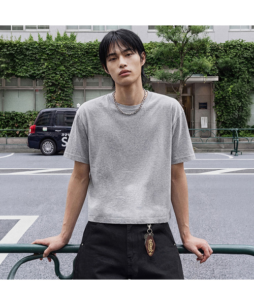 ANOLORCODE（アノローコード）の「ソリッドクロップ半袖Tシャツ (3色)（Tシャツ/カットソー・レディース・ブラック/ホワイト/ライトグレー・X-LARGE/LARGE/MEDIUM）」の3枚目の写真