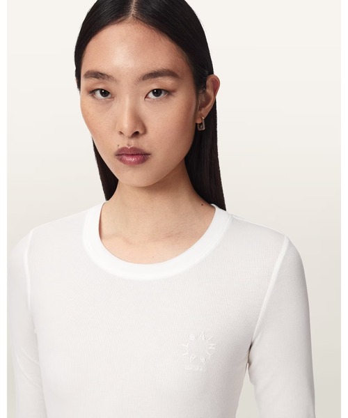 ALLSAINTS(オールセインツ)の「RINA HAVEN LS TEE | RINA HAVEN 長袖 Tシャツ(Tシャツ/カットソー・レディース・ホワイト・XS/M)」の3枚目の写真