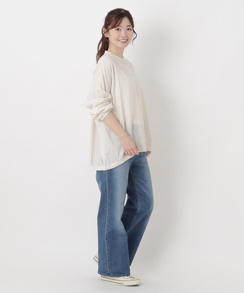 one'sterrace(ワンズテラス)の「麻混裾ギャザー ワイドシャツ(シャツ/ブラウス・レディース・その他/イエロー系9/アイボリー系8・02)」の16枚目の写真