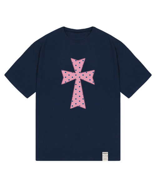 GRAVER（グレーバー）の「[ユニセックス]ドットクロス2 半袖Tシャツ_3カラー（Tシャツ/カットソー・レディース・ネイビー/ライトグレー/ホワイト・LARGE/SMALL/MEDIUM）」の9枚目の写真