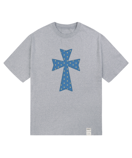 GRAVER（グレーバー）の「[ユニセックス]ドットクロス2 半袖Tシャツ_3カラー（Tシャツ/カットソー・レディース・ネイビー/ライトグレー/ホワイト・LARGE/SMALL/MEDIUM）」の7枚目の写真