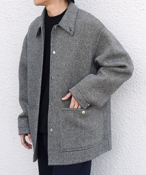 SHIPS any(シップス エニィ)の「フレンチ メリノ ウール リバー カバーオール◇(カバーオール・メンズ・グレー・X-LARGE/LARGE/MEDIUM)」の1枚目の写真