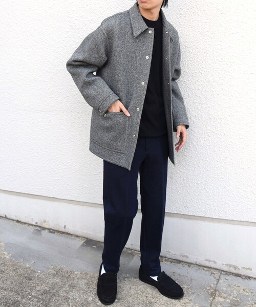 SHIPS any(シップス エニィ)の「フレンチ メリノ ウール リバー カバーオール◇(カバーオール・メンズ・グレー・X-LARGE/LARGE/MEDIUM)」の3枚目の写真