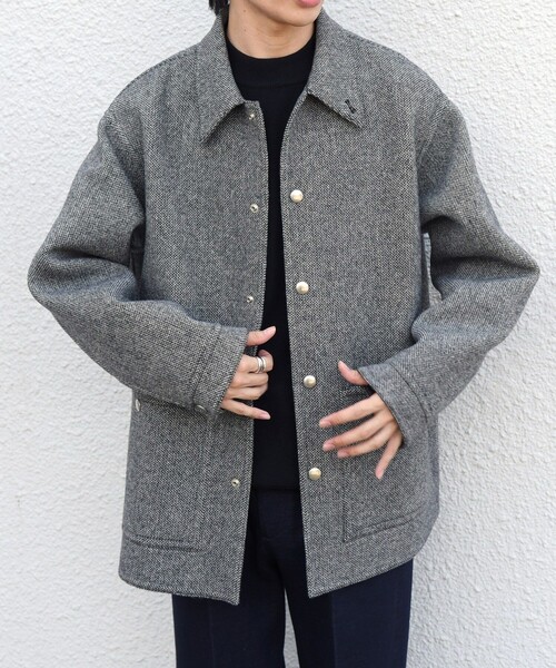 SHIPS any(シップス エニィ)の「フレンチ メリノ ウール リバー カバーオール◇(カバーオール・メンズ・グレー・X-LARGE/LARGE/MEDIUM)」の4枚目の写真
