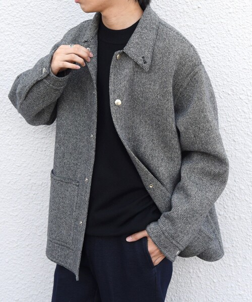SHIPS any(シップス エニィ)の「フレンチ メリノ ウール リバー カバーオール◇(カバーオール・メンズ・グレー・X-LARGE/LARGE/MEDIUM)」の5枚目の写真