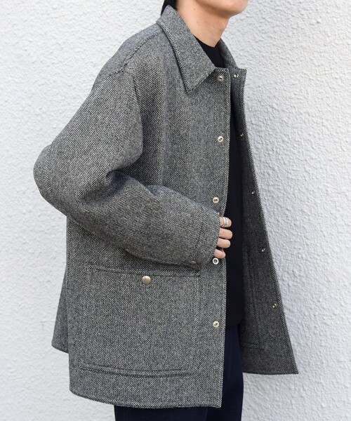 SHIPS any(シップス エニィ)の「フレンチ メリノ ウール リバー カバーオール◇(カバーオール・メンズ・グレー・X-LARGE/LARGE/MEDIUM)」の7枚目の写真