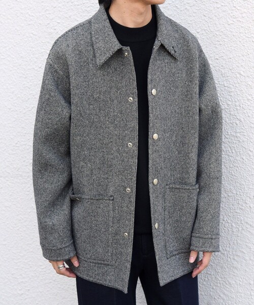 SHIPS any(シップス エニィ)の「フレンチ メリノ ウール リバー カバーオール◇(カバーオール・メンズ・グレー・X-LARGE/LARGE/MEDIUM)」の8枚目の写真