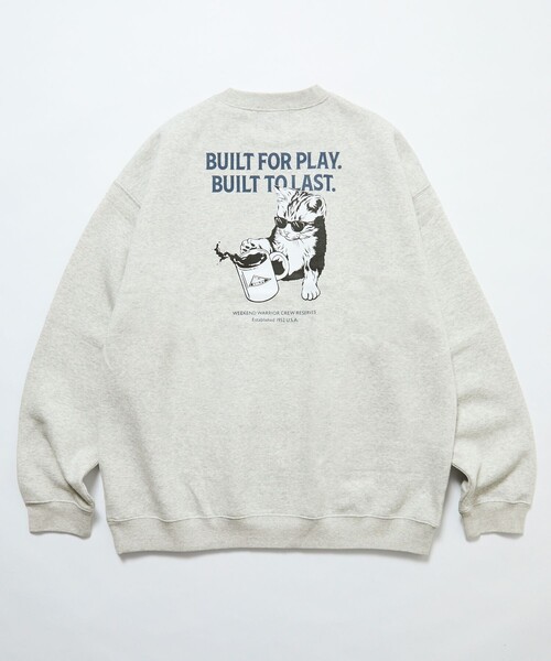 KELTY(ケルティ)の「KELTY/ケルティ 限定展開 KELTY×FREAK'S STORE/ケルティ 別注 キャットロゴ バックプリント クルーネックスウェット(スウェット・メンズ・チャコールグレー/ネイビー/ライトグレー/ベージュ・SMALL/MEDIUM/LARGE)」の6枚目の写真