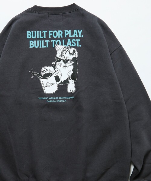 KELTY(ケルティ)の「KELTY/ケルティ 限定展開 KELTY×FREAK'S STORE/ケルティ 別注 キャットロゴ バックプリント クルーネックスウェット(スウェット・メンズ・チャコールグレー/ネイビー/ライトグレー/ベージュ・SMALL/MEDIUM/LARGE)」の15枚目の写真