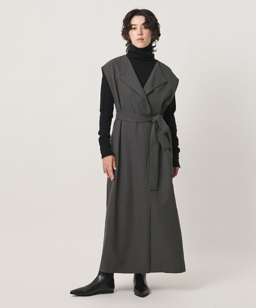 MARW UNITED ARROWS＞タック ウエストベルト 2WAY ワンピース