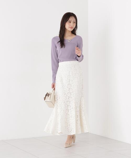 PROPORTION BODY DRESSING(プロポーションボディドレッシング)の「起毛レースマーメイドスカート / 1216220001(スカート・レディース・ホワイト系その他/ブラウン系その他・MEDIUM/P/S/SMALL)」の20枚目の写真