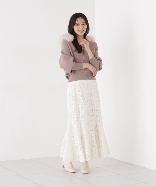 PROPORTION BODY DRESSING(プロポーションボディドレッシング)の「起毛レースマーメイドスカート / 1216220001(スカート・レディース・ホワイト系その他/ブラウン系その他・MEDIUM/P/S/SMALL)」の6枚目の写真