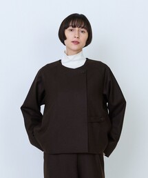 ウールフラノベルテッドジャケット