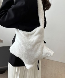 星型 ファー ショルダーバッグ