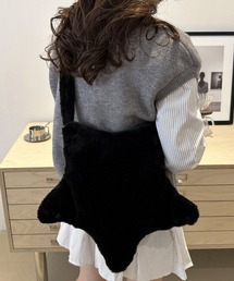 星型 ファー ショルダーバッグ