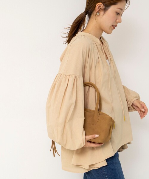 NOLLEY’S(ノーリーズ)の「ウォッシャブルオーバーブラウス(シャツ/ブラウス・レディース・ネイビー/ベージュ/サックスブルー・38)」の7枚目の写真