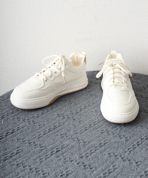Miniministore(ミニミニストア)の「バイカラー厚底スニーカー 白 ベーシック(スニーカー・レディース・ホワイト×ブラック/ホワイト・23.5cm/23.0cm/22.5cm/25cm/24.5cm/24.0cm)」の21枚目の写真