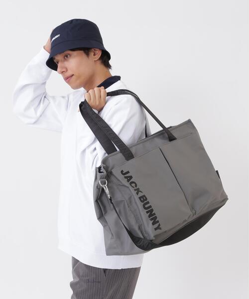 Jack Bunny!!(ジャックバニー)の「高周波プリントトートバッグ (UNISEX)(ショルダーバッグ・メンズ・ブラウン/ネイビー/グレー・FREE)」の15枚目の写真