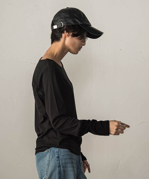 MAYSON GREY(メイソングレイ)の「ベロアカフスロングTシャツ(Tシャツ/カットソー・レディース・ブラック/オフホワイト・M)」の16枚目の写真