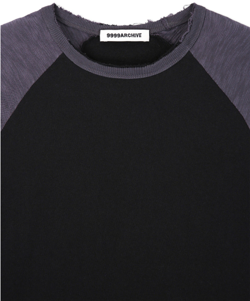 9999ARCHIVE(9999アーカイブ)の「エコー スラブ ラグラン 長袖(Tシャツ/カットソー・メンズ・ブラック・SMALL/MEDIUM/LARGE)」の4枚目の写真
