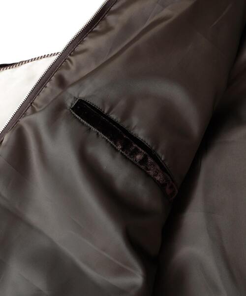 CONVERSE TOKYO（コンバーストウキョウ）の「VELOUR EMBROIDERY SOUVENIR JACKET（ブルゾン・レディース・ブラック/ブラウン/ブルー・FREE）」の16枚目の写真