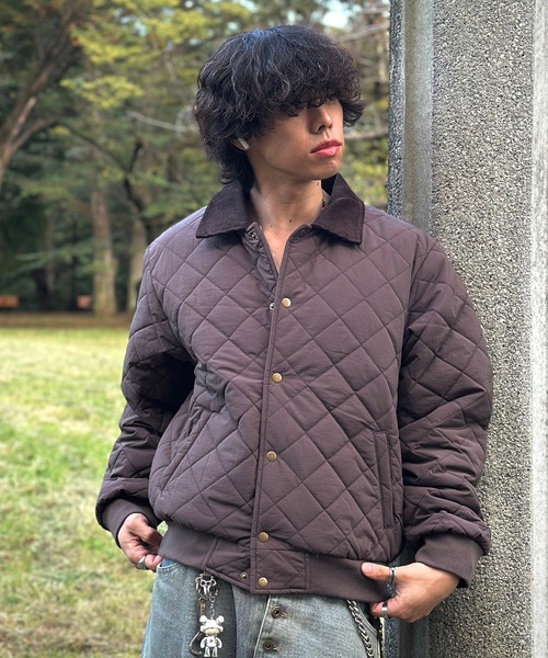 MandO(エムオー)(エムオー)の「【ユニセックス】襟コーデュロイキルティングジャケット(ブルゾン・メンズ・ブラウン/ブラック・MEDIUM/LARGE)」の10枚目の写真