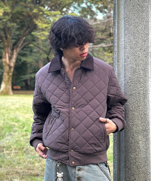 MandO(エムオー)(エムオー)の「【ユニセックス】襟コーデュロイキルティングジャケット(ブルゾン・メンズ・ブラウン/ブラック・MEDIUM/LARGE)」の12枚目の写真