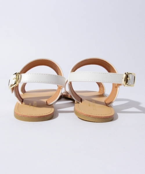 B:MING by BEAMS(ビーミングバイビームス)の「【VERY5月号掲載】ビーミング by ビームス / Wベルトフラットサンダル(サンダル・レディース・ブラック/ホワイト/シルバー・22.5cm/23.5cm/24.5cm)」の8枚目の写真