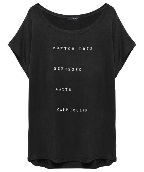 Re:EDIT（リエディ）の「BOTTOMロゴタイプとろみ生地ドルマントップス/カットソー/Ｔシャツ/とろみシャツ[Re:EDIT/リエディ]（Tシャツ/カットソー・レディース・サンドベージュ/ネイビー/ブラック/杢グレー/ブルー/カーキオリーブ/ホワイト/キャメル/ピンク/レッド・MEDIUM）」の3枚目の写真