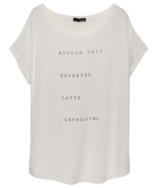 Re:EDIT（リエディ）の「BOTTOMロゴタイプとろみ生地ドルマントップス/カットソー/Ｔシャツ/とろみシャツ[Re:EDIT/リエディ]（Tシャツ/カットソー・レディース・サンドベージュ/ネイビー/ブラック/杢グレー/ブルー/カーキオリーブ/ホワイト/キャメル/ピンク/レッド・MEDIUM）」の18枚目の写真