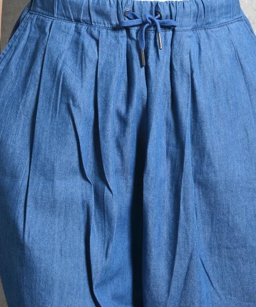 SHIPS JET BLUE（シップスジェットブルー）の「SHIPS JET BLUE: インディゴライク ガウチョパンツ■（その他パンツ・メンズ・ネイビー/ライトブルー・SMALL/MEDIUM）」の3枚目の写真