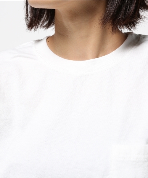 Rouge vif(ルージュヴィフ)の「Goodwear ポケット付Tシャツ(Tシャツ/カットソー・レディース・ブラック/ホワイト/ネイビー・FREE)」の7枚目の写真